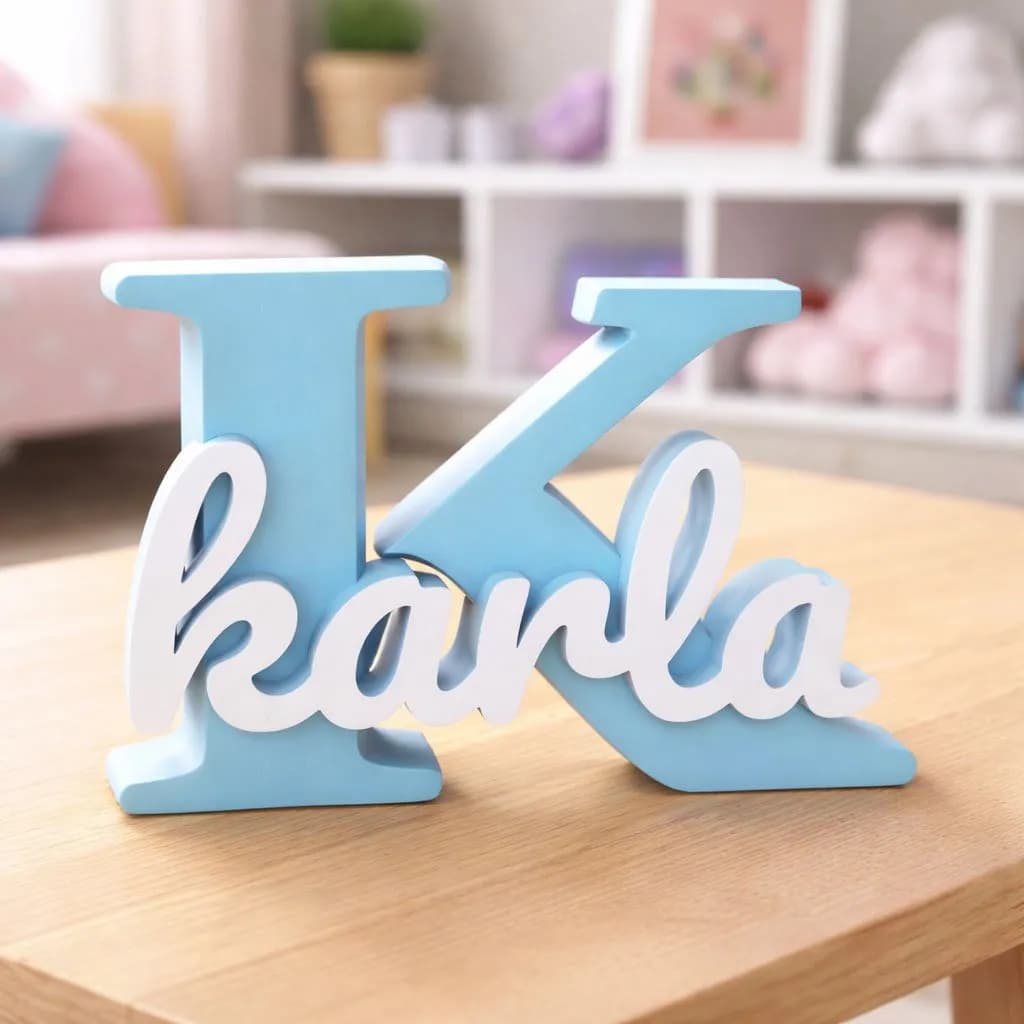 3D Namnskylt med Stor Bokstav