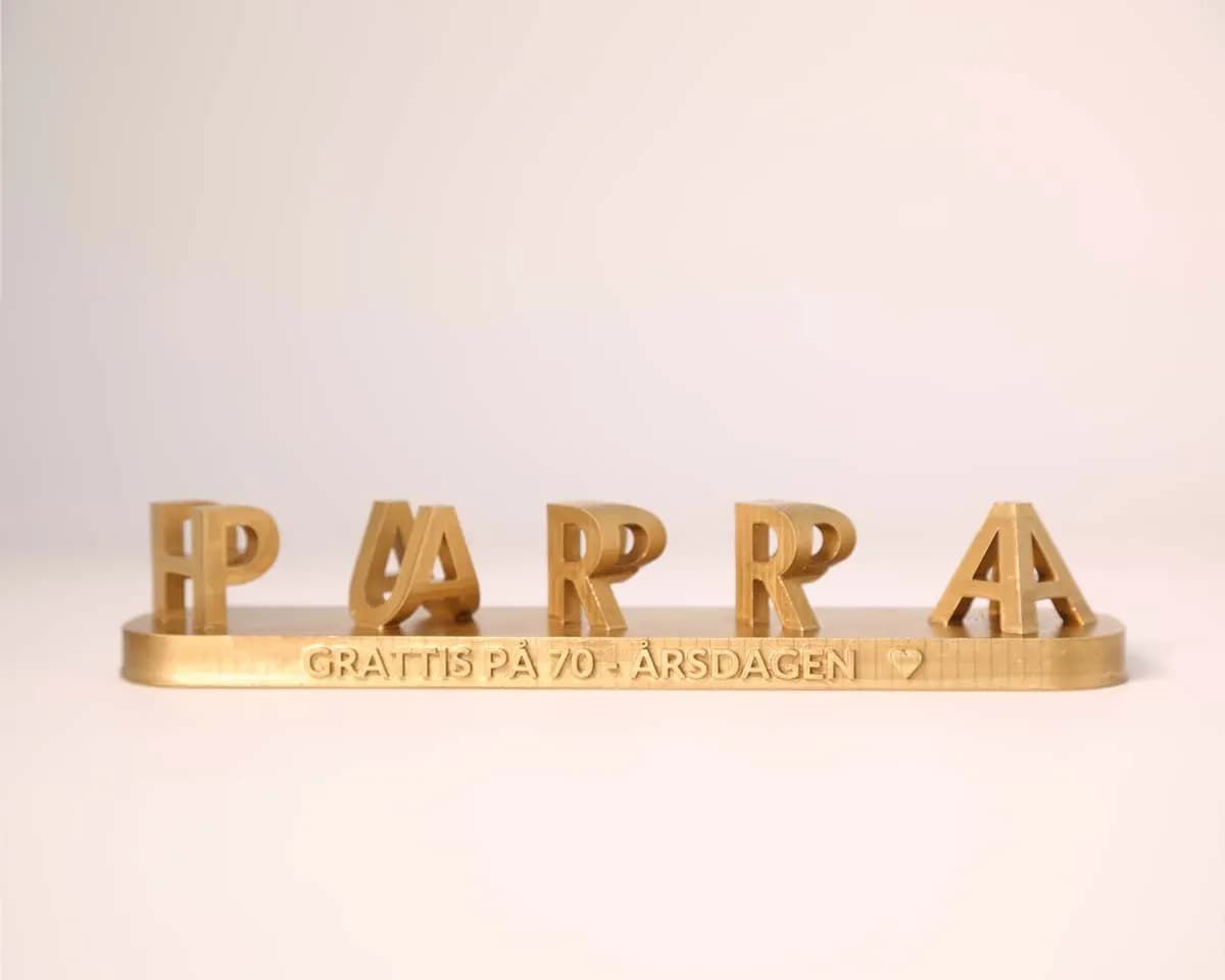Personlig 3D Namnpresent