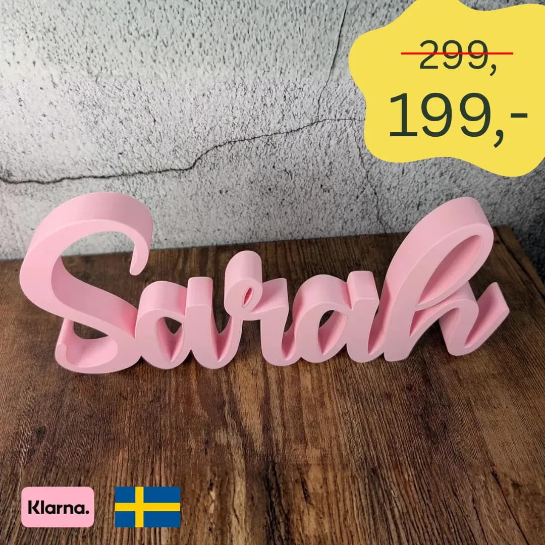 Personlig 3D Stående Namnskylt! draft
