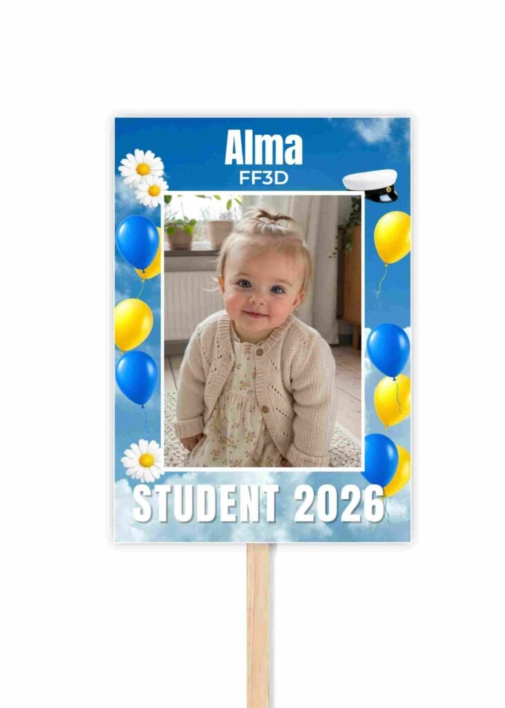 Billig studentskylt med foto – personlig studentskylt till studenten