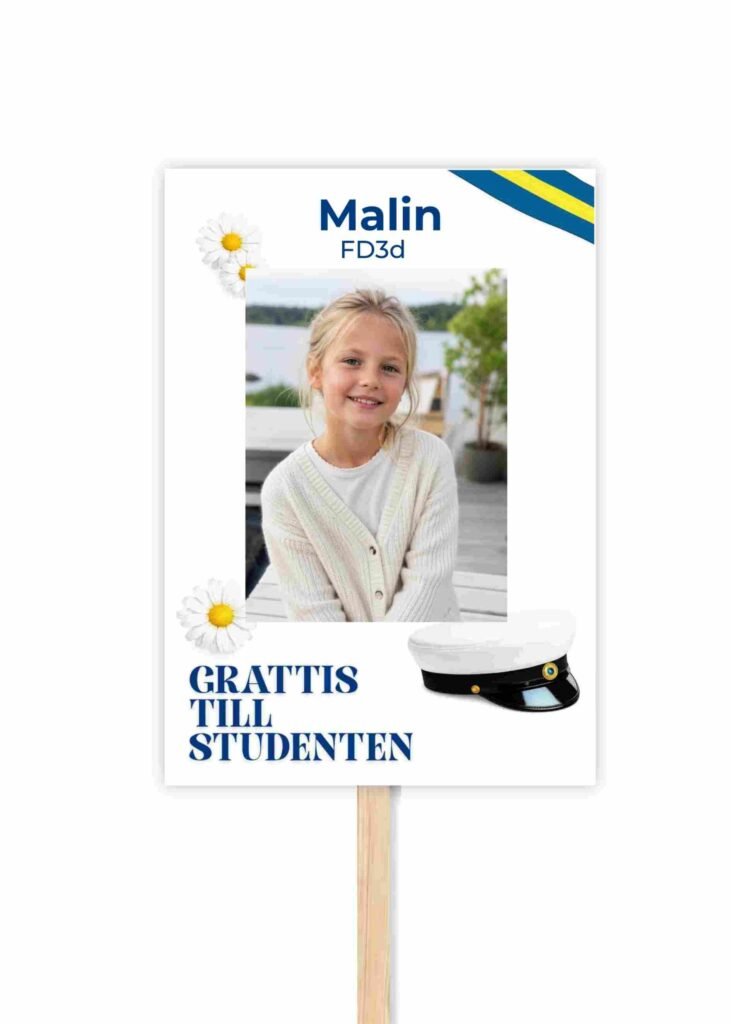 Rolig studentskylt med foto namez shop