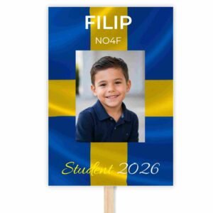 Studentskylt med klassisk design
