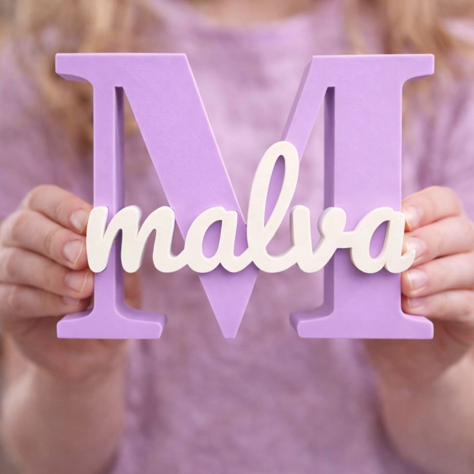 3D Namnskylt med Stor Bokstav